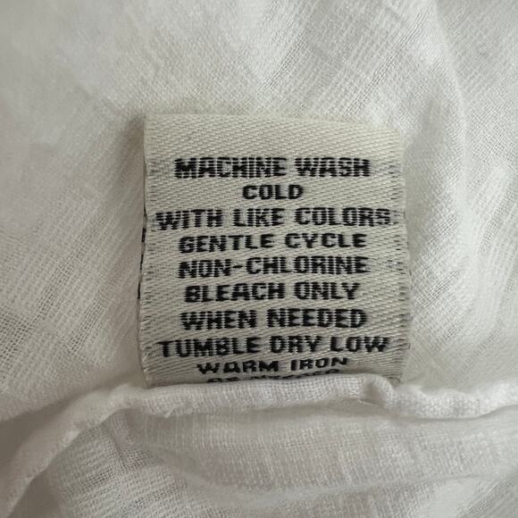 Caffe Marrahkesh Shirt Womens Small Cotton Oversized Relaxed Boho Beachy Western - Picture 13 of 15